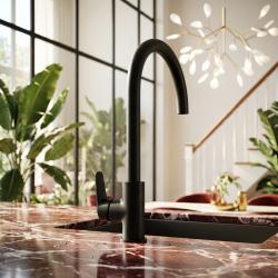 Aquanello Casa Black Single Lever Kitchen Faucet BL-1201-CS